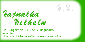 hajnalka wilhelm business card